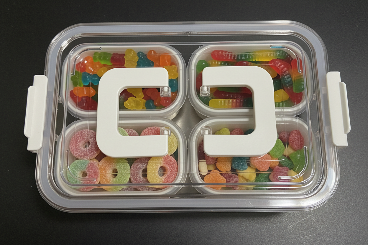 2 LB Gummy Pick & Mix Snackle Box - Dark Background