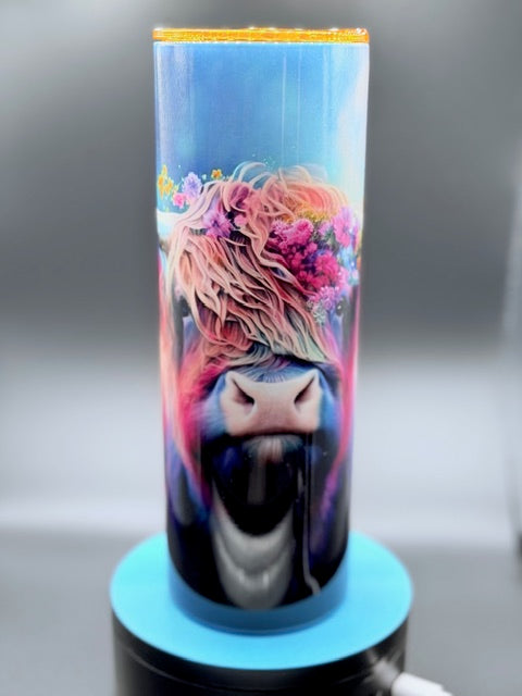 Rainbow Heifer Sublimated 20 oz Stainless Steel Tumbler