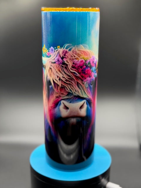 Rainbow Heifer Sublimated 20 oz Stainless Steel Tumbler