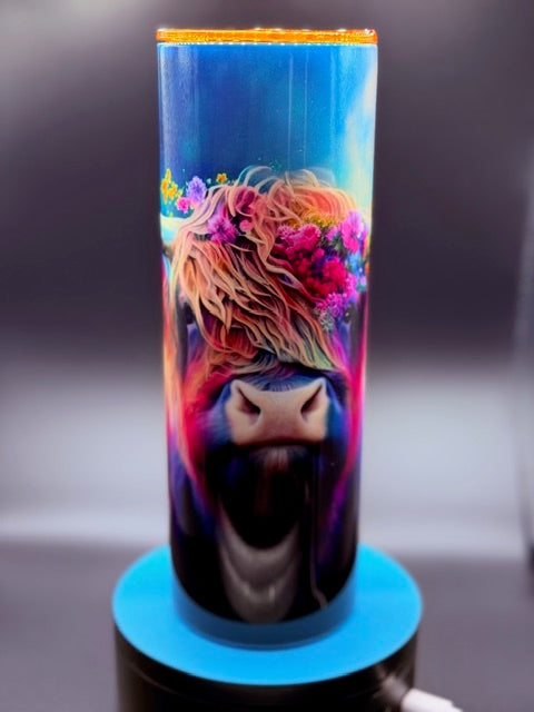 Rainbow Heifer Sublimated 20 oz Stainless Steel Tumbler