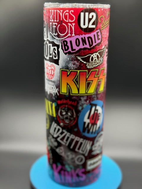 Rock and Roll Bands Sublimated 20 oz Stainless Steel Tumbler