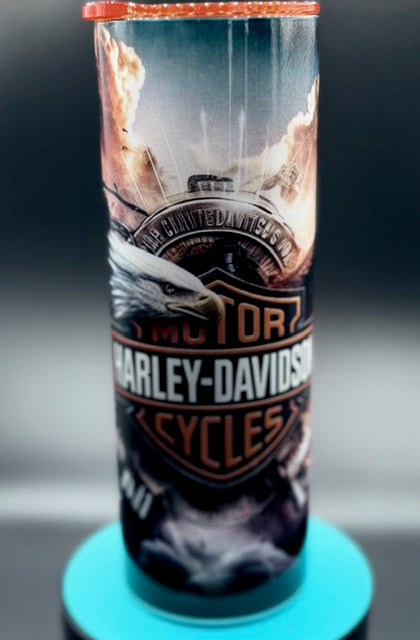 Harley Motorcycle  20 oz Stainless Steel Sublimated Tumbler