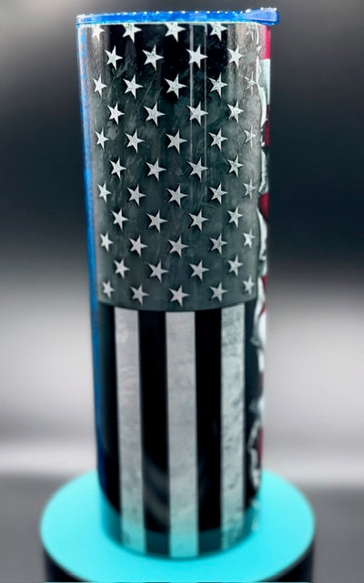 Thin Blue Line Sublimated 20 oz Stainless Steel Tumbler