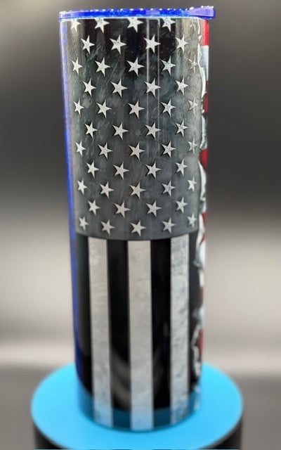 Thin Blue Line Sublimated 20 oz Stainless Steel Tumbler