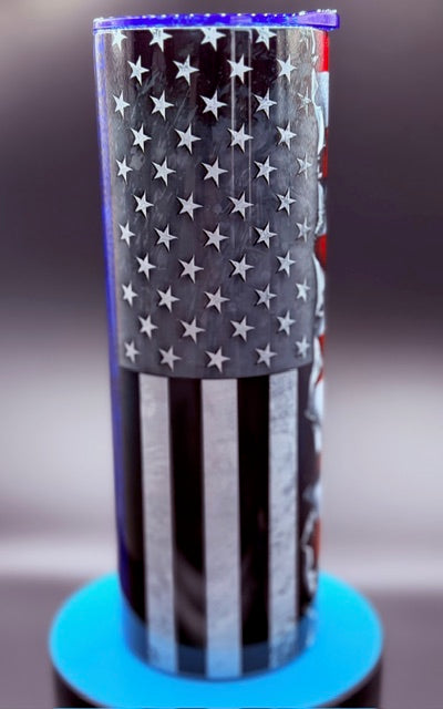 Thin Blue Line Sublimated 20 oz Stainless Steel Tumbler