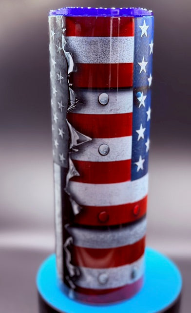 Thin Blue Line Sublimated 20 oz Stainless Steel Tumbler