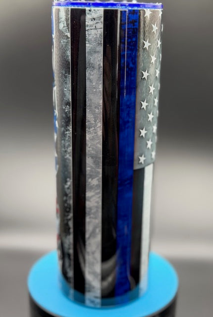 Thin Blue Line Sublimated 20 oz Stainless Steel Tumbler