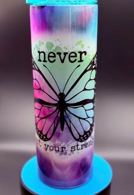 Butterfly Strength  20 oz Stainless Steel Sublimated Tumbler
