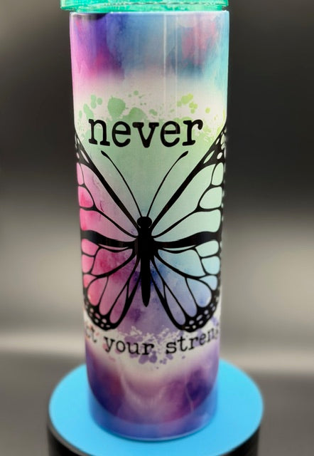 Butterfly Strength  20 oz Stainless Steel Sublimated Tumbler