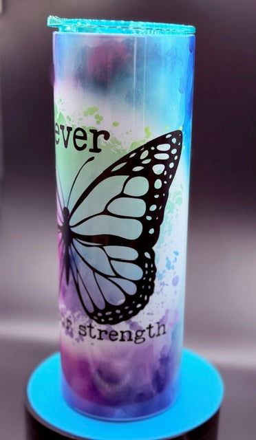 Butterfly Strength  20 oz Stainless Steel Sublimated Tumbler