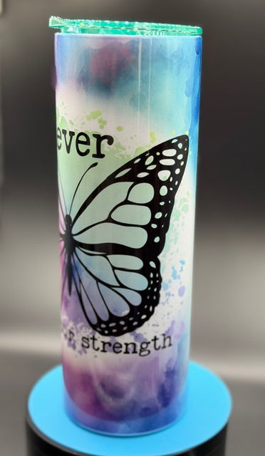 Butterfly Strength  20 oz Stainless Steel Sublimated Tumbler