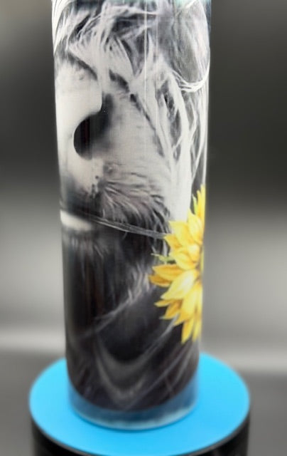 Highland Cow and Sunflower  20 oz Stainless Steel Sublimated Tumbler
