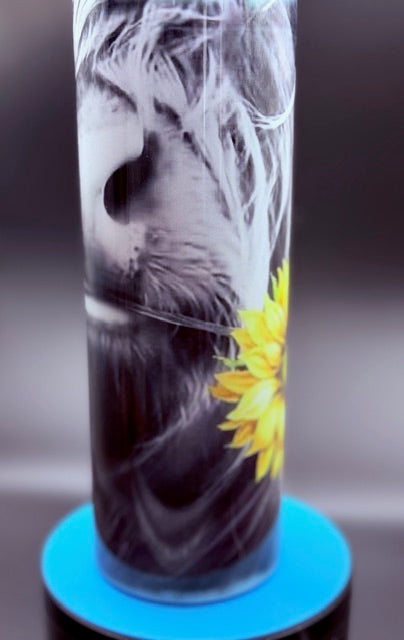 Highland Cow and Sunflower  20 oz Stainless Steel Sublimated Tumbler