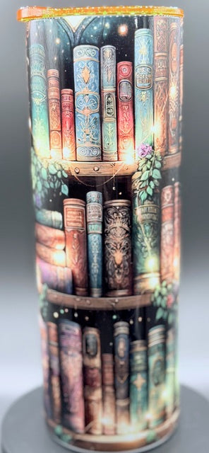 Books Sublimated 20 oz Stainless Steel Tumbler