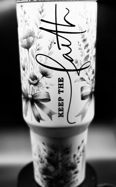 Keep the Faith Sublimated 40 oz Stainless Steel Tumbler