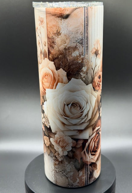 Lace and Roses Sublimated 20 oz Stainless Steel Tumbler