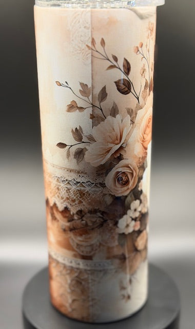 Lace and Roses Sublimated 20 oz Stainless Steel Tumbler