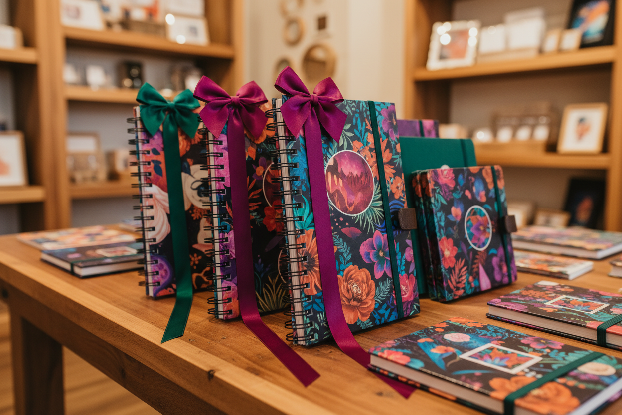 Custom Journals - Bow and Ribbon on Spine