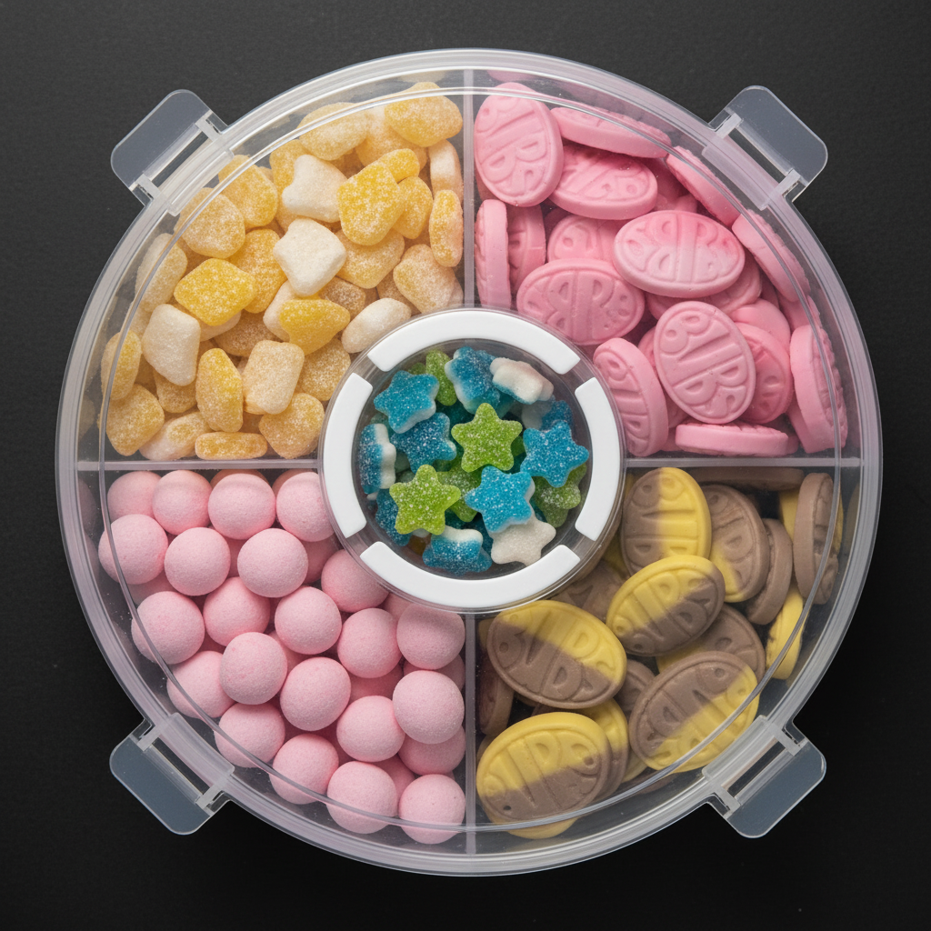 Round Snackle Box - Diamond Tutti-Frutti